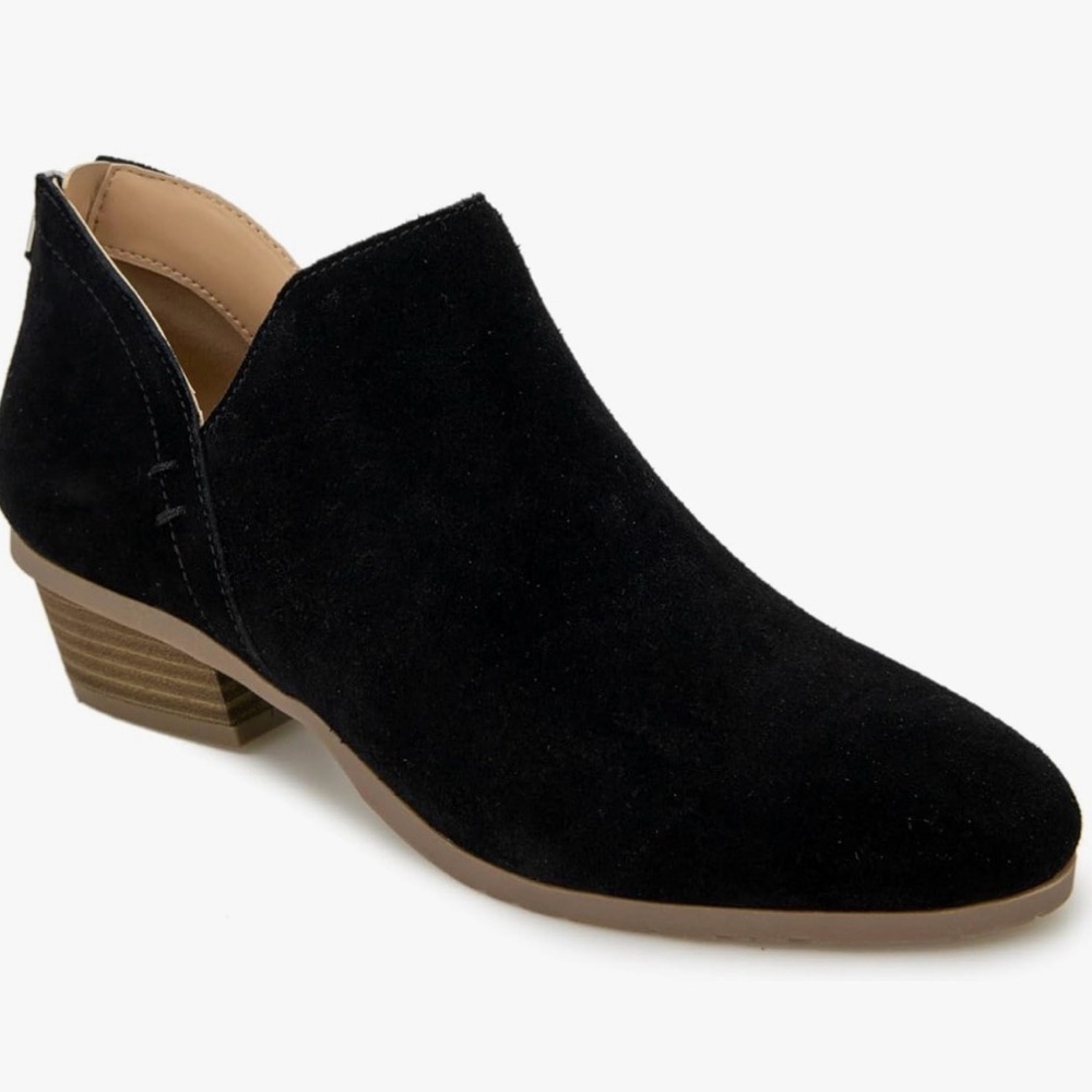 Kenneth Cole Reaction Black Suede Cutout Ankle Boot